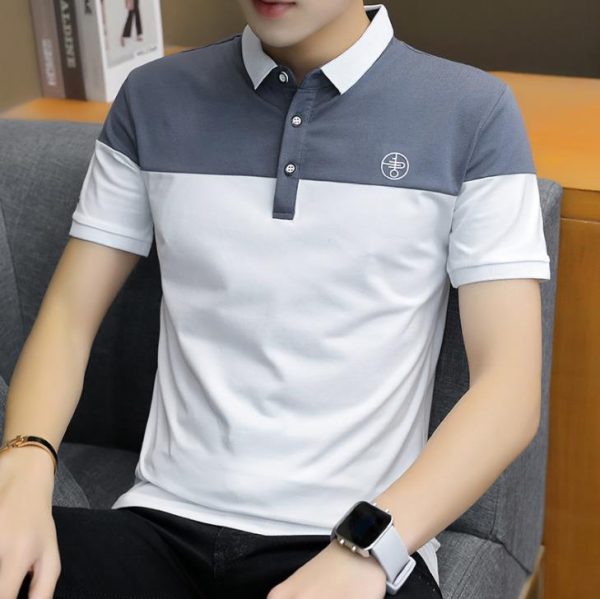 Color matching casual Polo shirt (1)