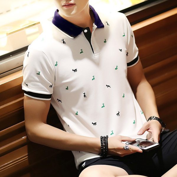 Printed men’s short POLO shirt (3)
