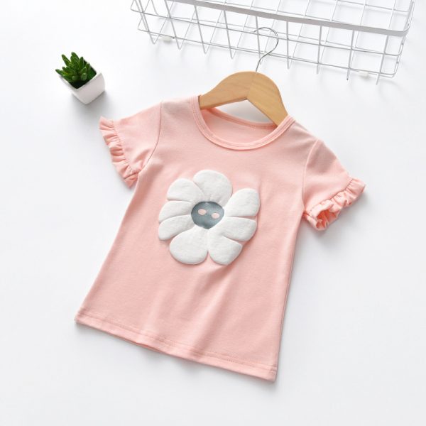 Lace cuffs girls t-shirt (3)