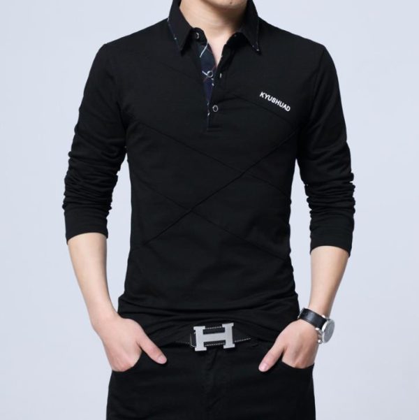Spring and Autumn Cotton Men Polo Shirt (2)